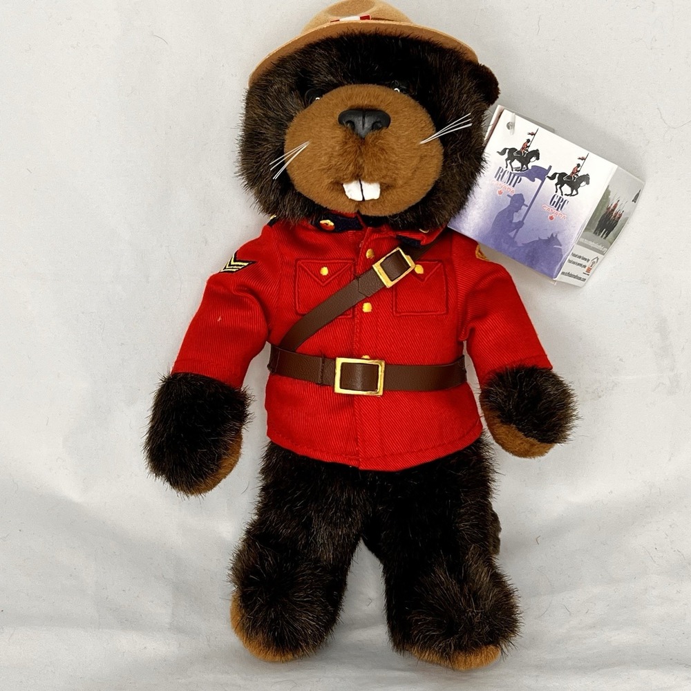 RCMP Mountie Beaver Plush Stuffed Animal House‎ Canada Police Uniform Toy 11"